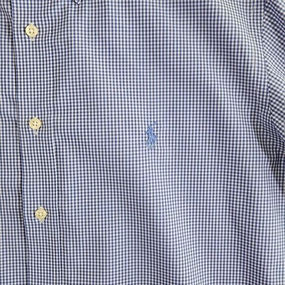 Ralph Lauren Button Down Shirt Men's 16 1/2 34/35 Classic Fit Quiet Luxury Blue - Picture 5 of 16